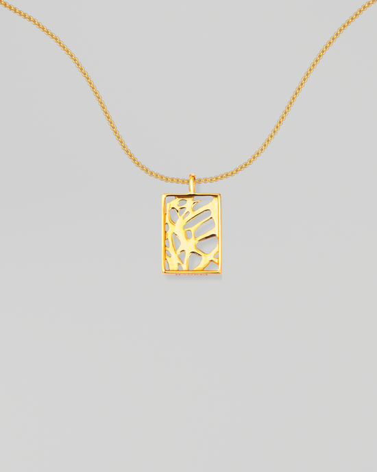 Square Pendant - Gold Plated
